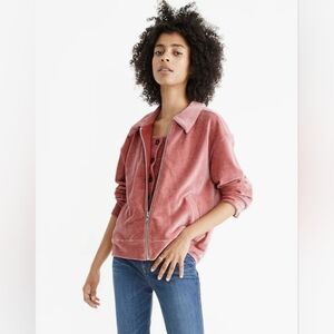Madewell + Texture & Thread Velour Corduroy Bomber Jacket